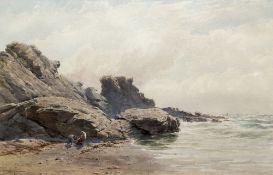 JOHN MOGFORD (1821-1885) British Polpeer at the Lizard, Cornwall Watercolour Signed 49.5 x 32.