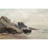 JOHN MOGFORD (1821-1885) British Polpeer at the Lizard, Cornwall Watercolour Signed 49.5 x 32.