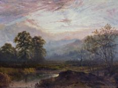 RICHARD ELLIS WILKINSON (19th century) British Sunset at Llanrwst,