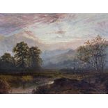 RICHARD ELLIS WILKINSON (19th century) British Sunset at Llanrwst,