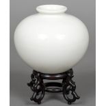 PARK YOUNG-SOOK (born 1947), a blanc de chine vase Of squat ovoid form, a revival of the Moon jar,