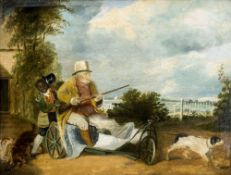 ENGLISH SCHOOL (19th century) Start of the Shooting Season Oil on canvas 44.