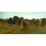 WALTER FRYER STOCKS (1843-1915) British Harvest Time Watercolour Signed and dated 1884 66 x 33 cm,