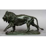CHRISTOPHE FRATIN (1801-1864) French Lion, modelled walking Bronze,