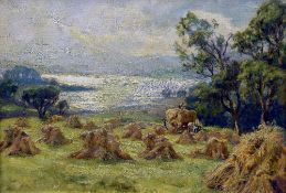 FRANK DIXON (1862-1936) British Cornfield Near Dunbarton;