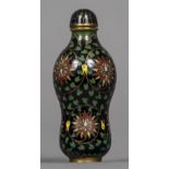 A Chinese cloisonne snuff bottle Of double gourd form,