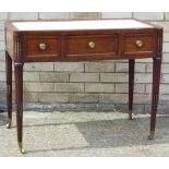 A 19th century French marble topped wine table The white variegated marble inset top above three