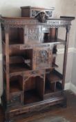 An early 20th century French Japanese style display cabinet,