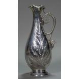 A Victorian silver claret jug, hallmarked London 1874,