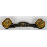 A Chinese lacquered ruyi sceptre Of typical form, decorated with floral sprays and scrolls,