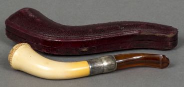 A 19th century silver mounted Meerschaum pipe by Kapp & Peterson,