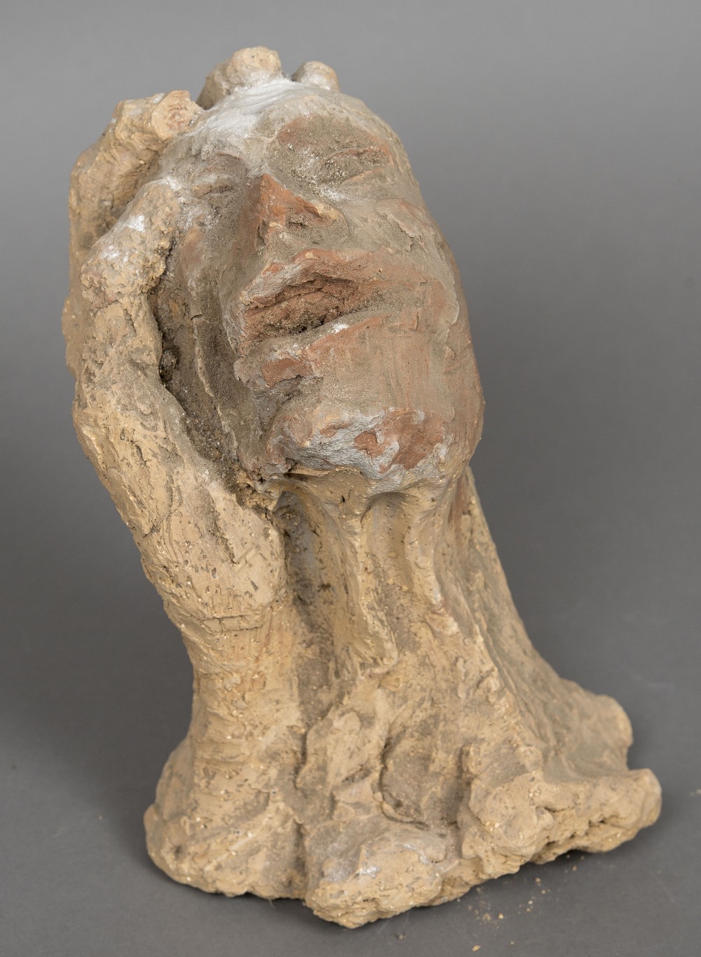 GERARD DUREAUX (1940-2014) French Head Study Clay maquette 28 cm high CONDITION REPORTS: