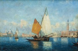 A RAGGIA (19th/20th century) Italian Shipping on the Grand Canal,