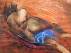 *AR GERARD DUREAUX (1940-2014) French Nude Life Study Watercolour and pastel Signed and dated 70 63.