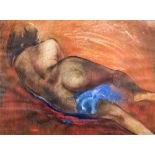 *AR GERARD DUREAUX (1940-2014) French Nude Life Study Watercolour and pastel Signed and dated 70 63.