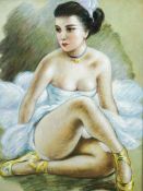 After KNUD HOUGART (1911-1993) Danish Ballerina Oil on canvas Bears signature 58 x 78 cm,