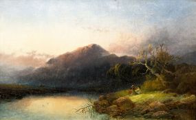 JOSEPH HORLOR (1809-1887) British Ben Lomond Oil on canvas Signed 48 x 30 cm,