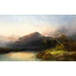 JOSEPH HORLOR (1809-1887) British Ben Lomond Oil on canvas Signed 48 x 30 cm,