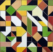 *AR ALBERT POIZAT (born 1940) French Composition 3 Oil on canvas Signed 69 x 69 cm,