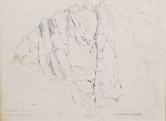 *AR WILLIAM HEATON COOPER (1903-1995) British Scafell Crag from Pikes Crag Pencil Signed and titled,