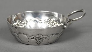 A 19th century French silver wine taster,