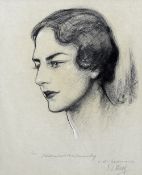 SAMUEL JOHNSON WOOLF (1880-1948) American Portrait of Helen Wills Moody (1905-1998)