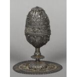 A 19th century or earlier Continental silver filigree reliquary,