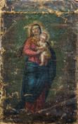 CONTINENTAL SCHOOL (18th/19th century) Madonna and Child Oil on canvas 26 x 42 cm,