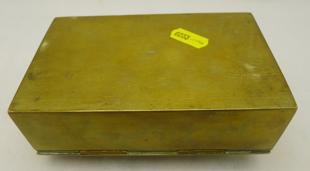 A Chinese brass box Of rectangular form, - Image 8 of 9