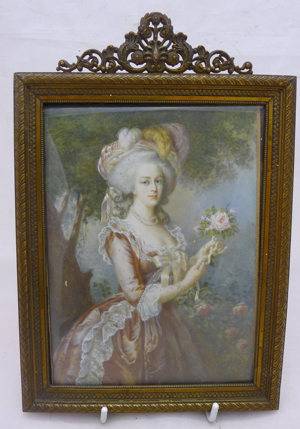 CONTINENTAL SCHOOL (19th century) Portrait of an Elegant Lady, three-quarter length, - Image 2 of 5