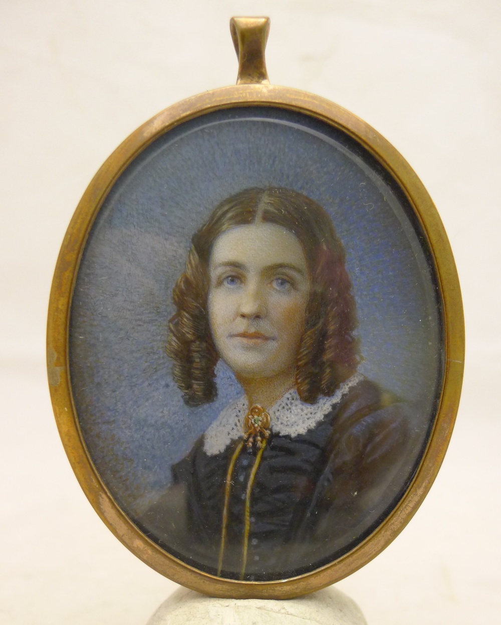 ENGLISH SCHOOL (19th century) Portrait Miniature of a Young Lady, - Image 2 of 3