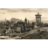 *AR LEONARD RUSSEL SQUIRRELL (1893-1979) British Edinburgh From Calton Hill Limited edition dry