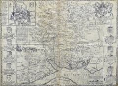 JOHN SPEED (1542-1629) English Hantshire [sic],