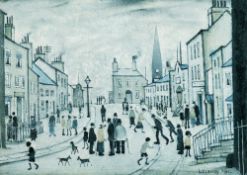 *AR LAWRENCE STEPHEN LOWRY (1887-1976) British A Lancashire Village Limited edition print Signed in