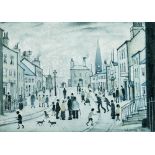 *AR LAWRENCE STEPHEN LOWRY (1887-1976) British A Lancashire Village Limited edition print Signed in