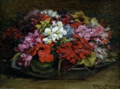 JOSHUA HARGRAVE SAMS MANN (flourished 1849-1884) British Floral Still Life Oil on board Signed and