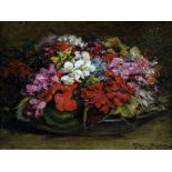 JOSHUA HARGRAVE SAMS MANN (flourished 1849-1884) British Floral Still Life Oil on board Signed and