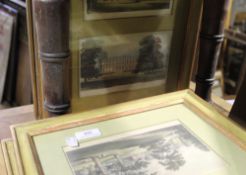 A quantity of framed prints of Country Houses etc