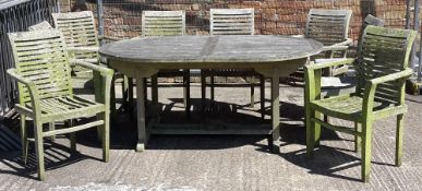 A garden table and chairs