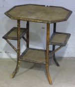 An early 20th century bamboo table