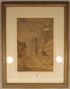 Drummond, watercolour, Ely Cathedral,