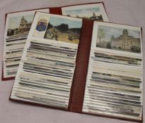 Two modern albums of 300 early 1900/1920s postally used topographical postcards of London