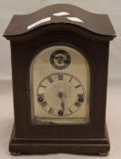 An Edwardian mahogany mantle clock