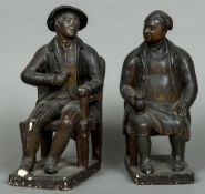 A pair of 19th century patinated plaster figures by Luigi "Lewis" Brucciani (circa 1786-1846)