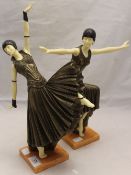 Two Art Deco style figurines