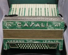 A cased accordion