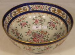 A Sampson armorial punch bowl