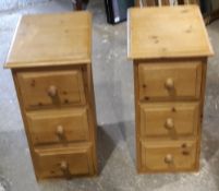 A pair of modern pine sets of drawers