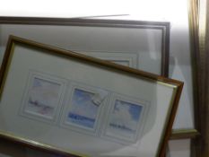 A collection of framed and glazed pictures and prints