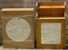 Two mirrored bathroom cabinets